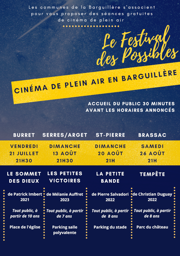 Festival des possibles : cinéma en Barguillière.