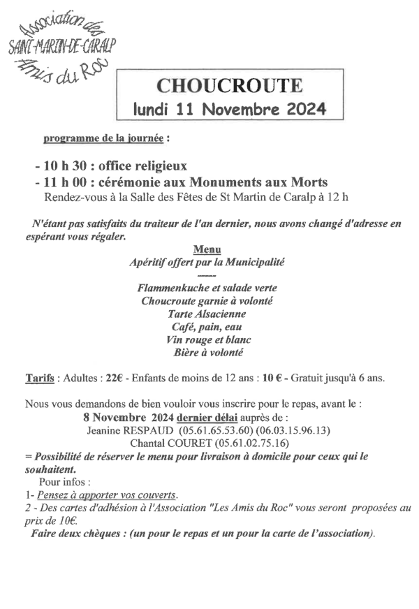 Choucroute le onze