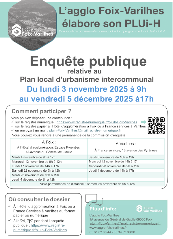 PLUi-H : l'enquête plublique est ouverte.